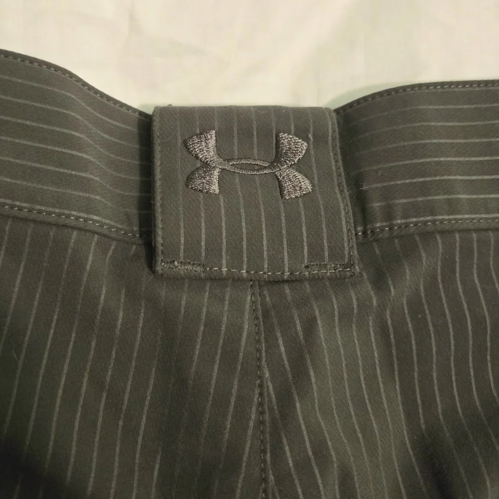 Under Armour Men’s HeatGear Match Play Golf Shorts - Green Pinstripe - Picture 4 of 5
